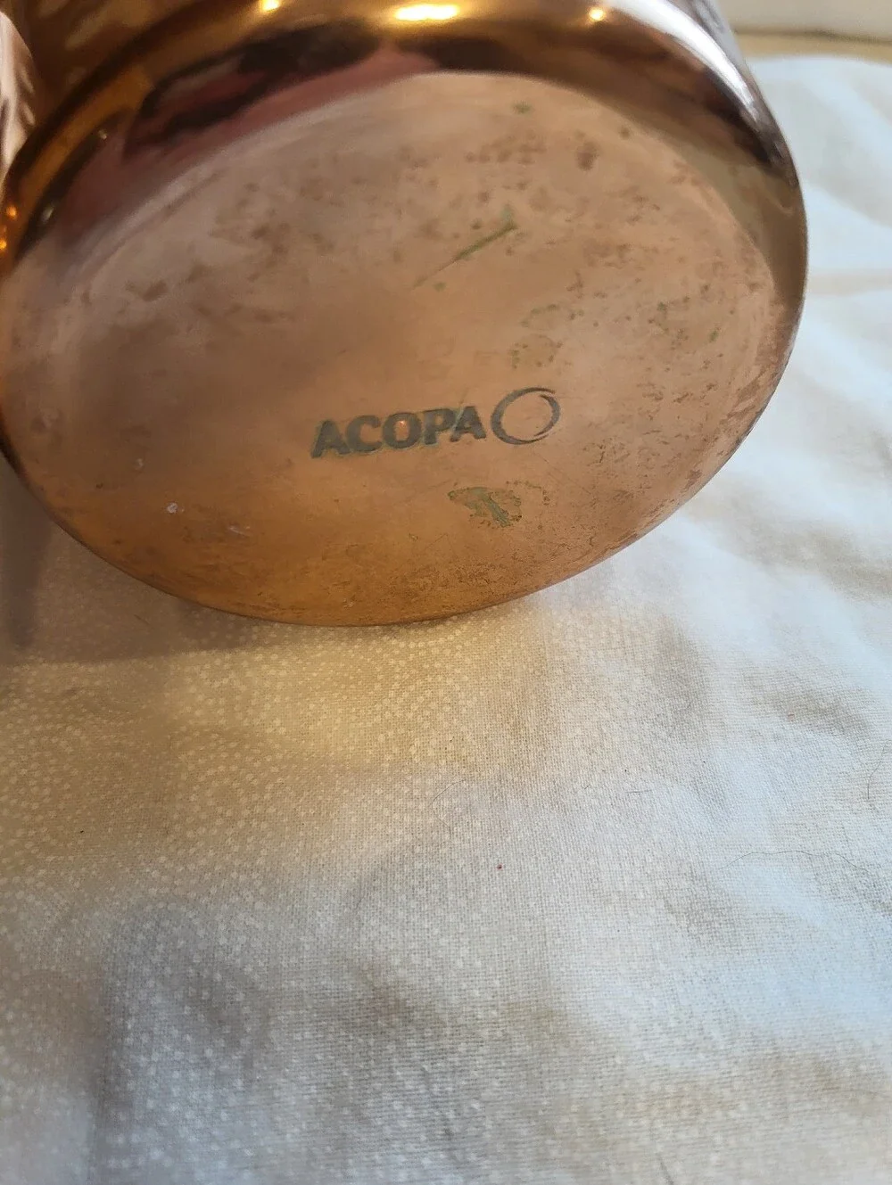 Acopa Set Of Two  12 Oz Hammered Copper Accent Holder - Rose Copper Finish